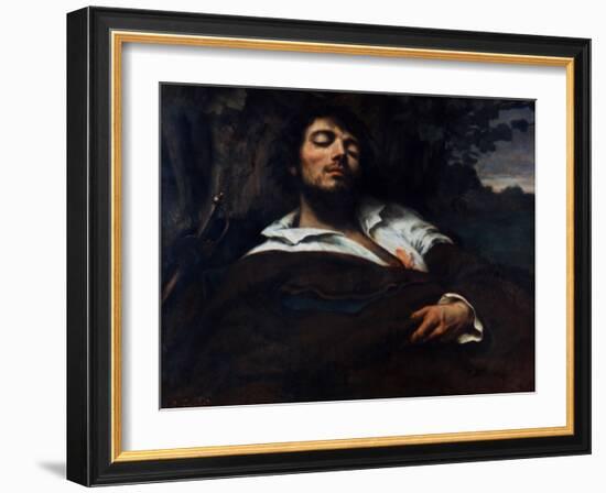 Courbet: Self-Portrait-Gustave Courbet-Framed Giclee Print