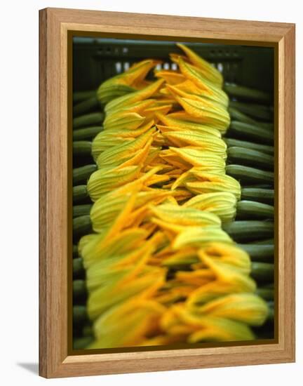 Courgette Flowers on a Market Stall-Marc O^ Finley-Framed Premier Image Canvas