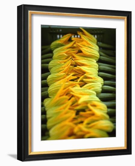 Courgette Flowers on a Market Stall-Marc O^ Finley-Framed Photographic Print