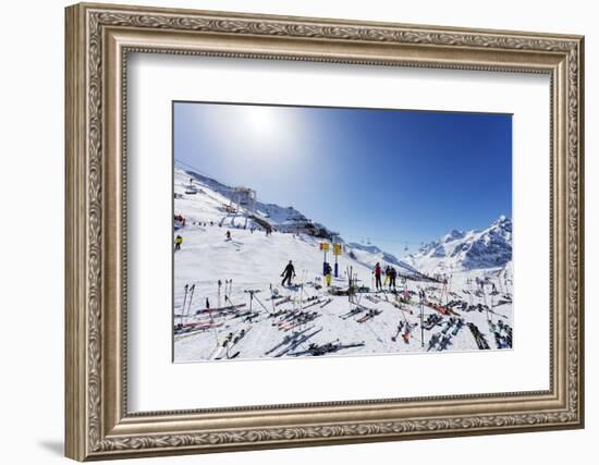 Courmayeur Ski Resort, Aosta Valley, Italian Alps, Italy, Europe-Christian Kober-Framed Photographic Print