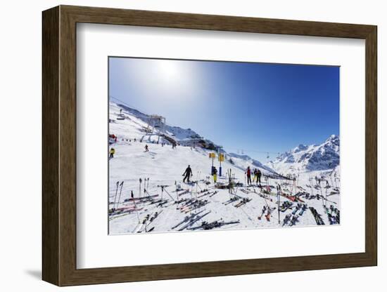 Courmayeur Ski Resort, Aosta Valley, Italian Alps, Italy, Europe-Christian Kober-Framed Photographic Print