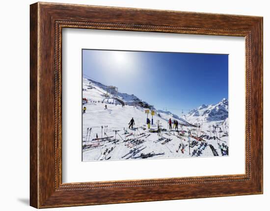 Courmayeur Ski Resort, Aosta Valley, Italian Alps, Italy, Europe-Christian Kober-Framed Photographic Print