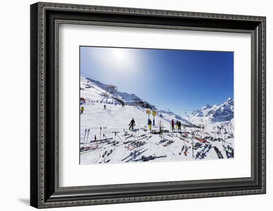 Courmayeur Ski Resort, Aosta Valley, Italian Alps, Italy, Europe-Christian Kober-Framed Photographic Print