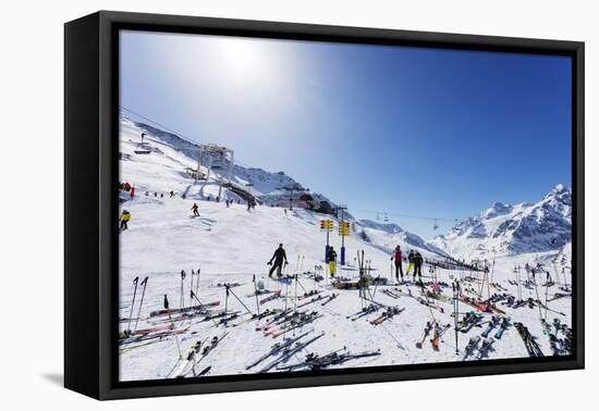 Courmayeur Ski Resort, Aosta Valley, Italian Alps, Italy, Europe-Christian Kober-Framed Premier Image Canvas