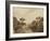 Cours d'eau aux rives boisées ou Impression de crépuscule-Rembrandt van Rijn-Framed Giclee Print