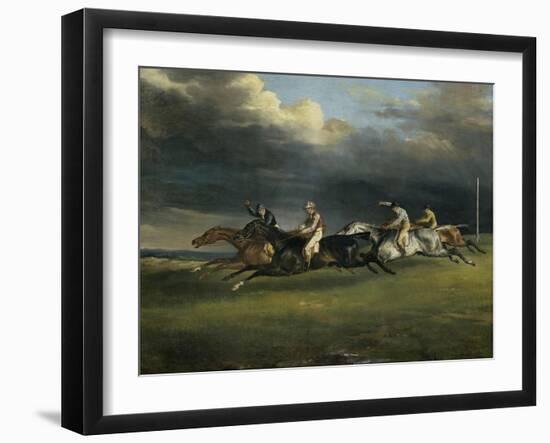 Course de Chevaux a Epsom-Théodore Géricault-Framed Giclee Print