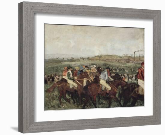 Course de gentlemen, avant le départ-Edgar Degas-Framed Giclee Print