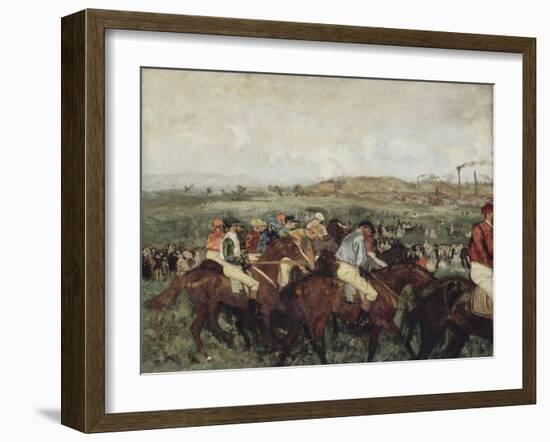 Course de gentlemen, avant le départ-Edgar Degas-Framed Giclee Print