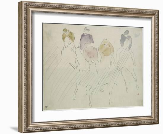 Courses à Longchamp-Edouard Manet-Framed Giclee Print