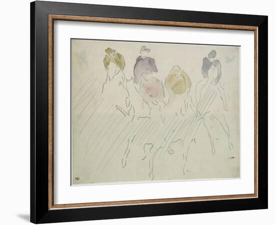 Courses à Longchamp-Edouard Manet-Framed Giclee Print