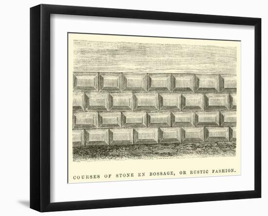 Courses of Stone En Bossage, or Rustic Fashion-Édouard Riou-Framed Giclee Print