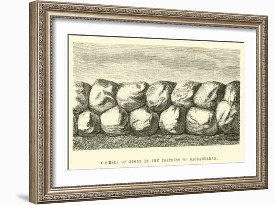 Courses of Stone in the Fortress of Sacsahuaman-Édouard Riou-Framed Giclee Print