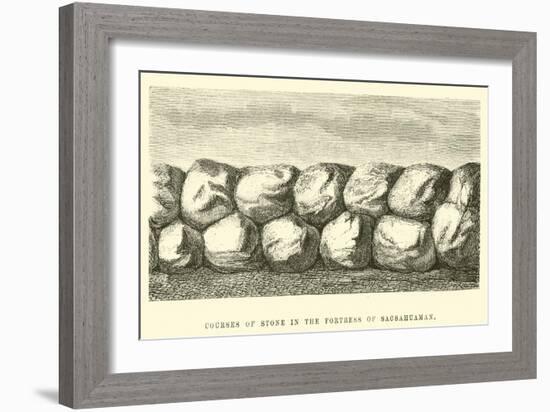 Courses of Stone in the Fortress of Sacsahuaman-Édouard Riou-Framed Giclee Print