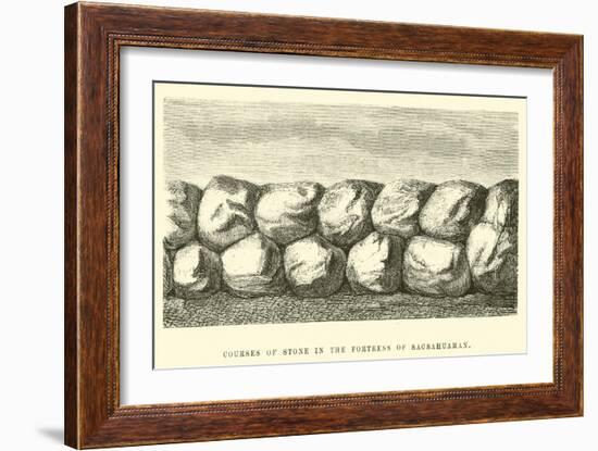 Courses of Stone in the Fortress of Sacsahuaman-Édouard Riou-Framed Giclee Print