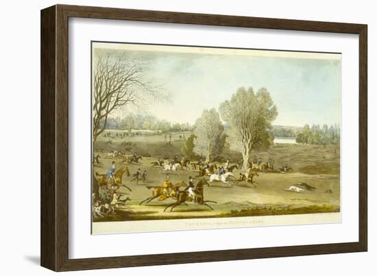 Coursing - a View of Hatfield Park, Engraved by James Pollard (1797-1867)-James Pollard-Framed Giclee Print