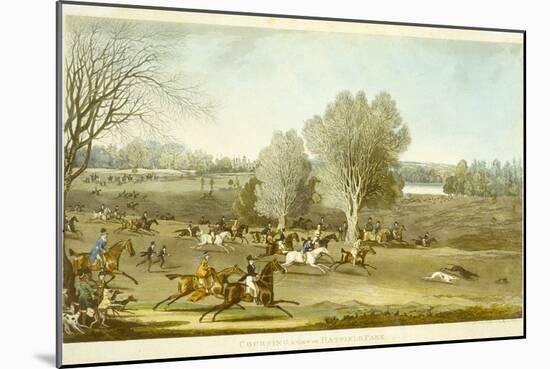 Coursing - a View of Hatfield Park, Engraved by James Pollard (1797-1867)-James Pollard-Mounted Giclee Print
