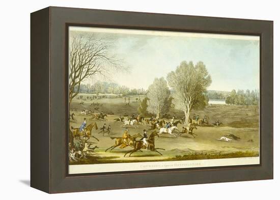 Coursing - a View of Hatfield Park, Engraved by James Pollard (1797-1867)-James Pollard-Framed Premier Image Canvas