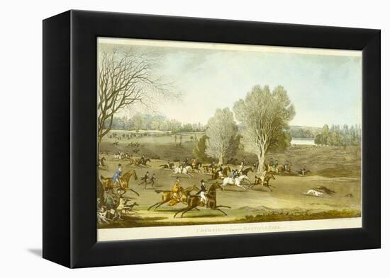 Coursing - a View of Hatfield Park, Engraved by James Pollard (1797-1867)-James Pollard-Framed Premier Image Canvas