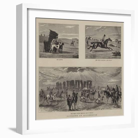 Coursing at Stonehenge-William Small-Framed Giclee Print