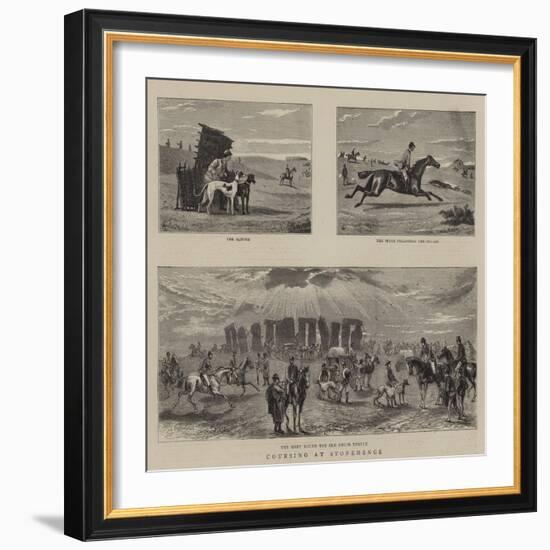 Coursing at Stonehenge-William Small-Framed Giclee Print