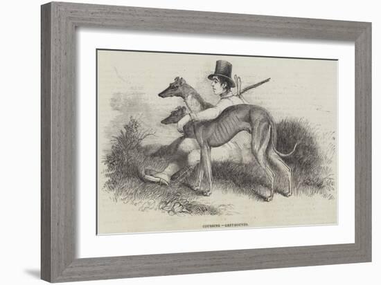 Coursing, Greyhounds-null-Framed Giclee Print