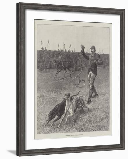 Coursing, Slipping the Greyhounds-S.t. Dadd-Framed Giclee Print