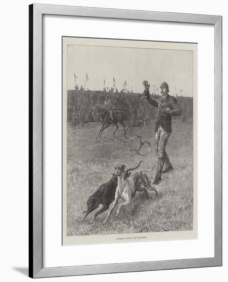 Coursing, Slipping the Greyhounds-S.t. Dadd-Framed Giclee Print