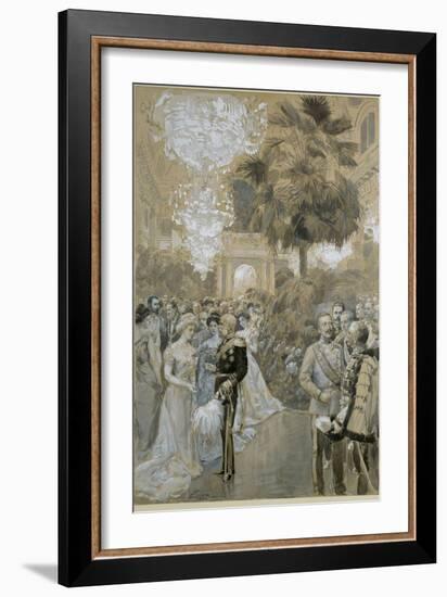 Court ball at the Vienna " Hofburg", the town palace of the Emperors of Austria-Hungary.-Wilhelm Gause-Framed Giclee Print