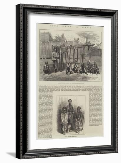 Court Customs in Burmah-null-Framed Giclee Print