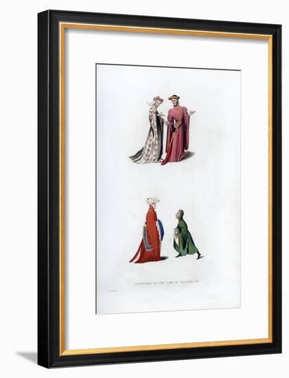 Court Dress, 14th Century-Henry Shaw-Framed Giclee Print