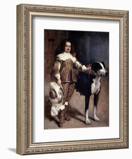 Court Dwarf Don Antonio El Inglés, 1640-1645-Diego Velazquez-Framed Giclee Print