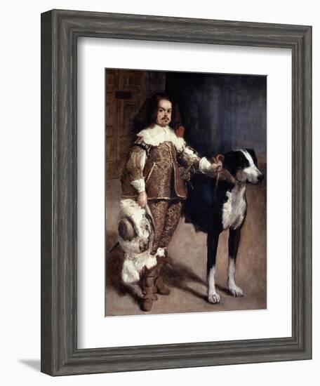 Court Dwarf Don Antonio El Inglés, 1640-1645-Diego Velazquez-Framed Giclee Print