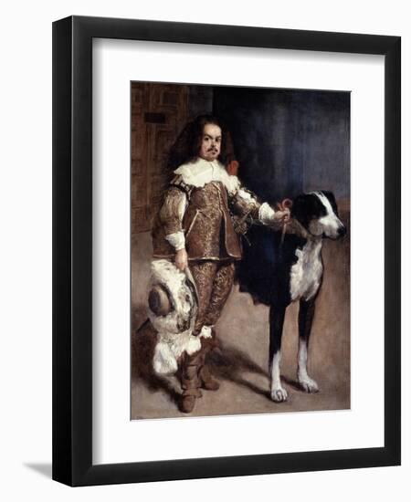 Court Dwarf Don Antonio El Inglés, 1640-1645-Diego Velazquez-Framed Giclee Print