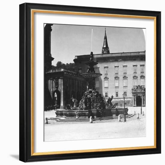 Court Fountain and Residence, Salzburg, Austria, C1900s-Wurthle & Sons-Framed Photographic Print