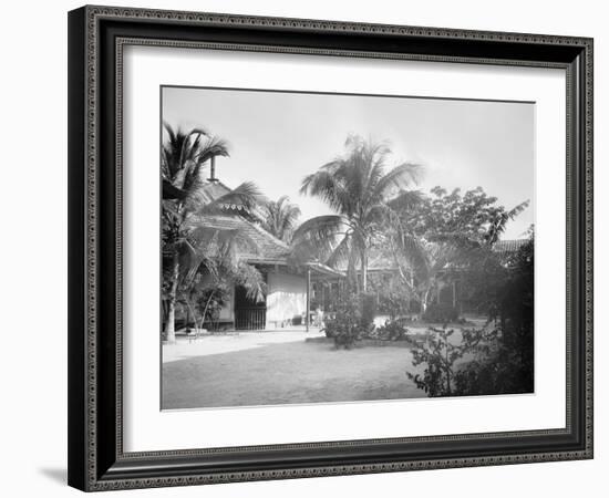 Court of a Cuban School, Santiago De Cuba-null-Framed Photo