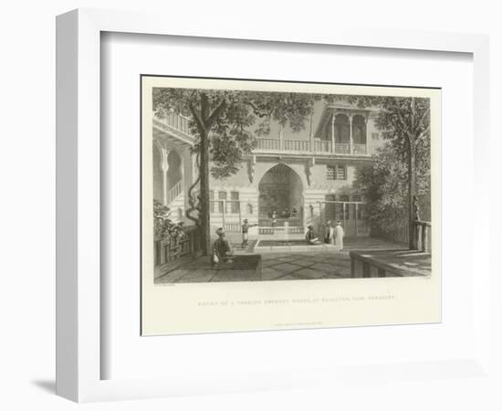 Court of a Turkish Country House, Salahyeh, Near Damascus, 1837-null-Framed Giclee Print