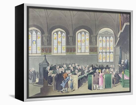 Court of Chancery, Lincoln's Inn Hall, Engraved by Constantine Stadler (Fl.1780-1812), 1808-T. Rowlandson-Framed Premier Image Canvas