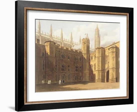 Court of King's College, Cambridge, from 'The History of Cambridge', Engraved by Daniel Havell-Frederick Mackenzie-Framed Giclee Print