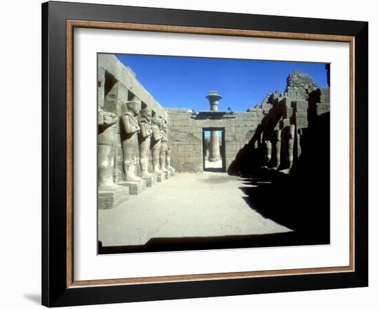 Court of Rameses III with Statues of Osiris, Temple of Amun, Karnak, Egypt, C12th Century Bc-CM Dixon-Framed Photographic Print