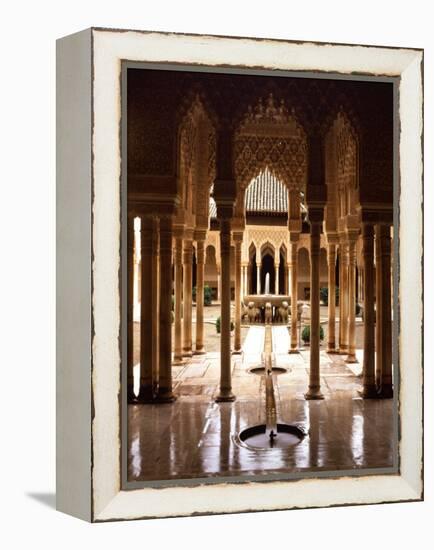 Court of the Lions, 14th century, Alhambra Palace, Spain-null-Framed Premier Image Canvas