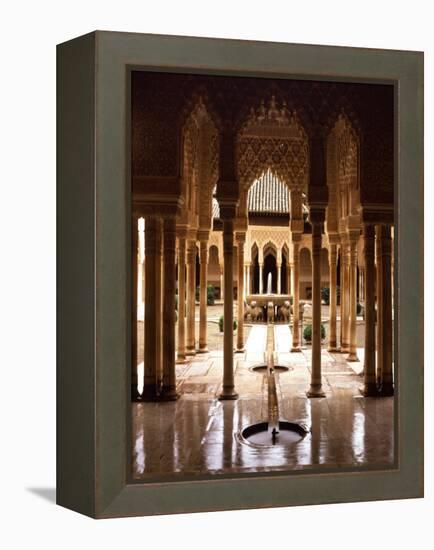 Court of the Lions, 14th century, Alhambra Palace, Spain-null-Framed Premier Image Canvas