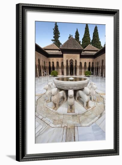 Court of the Lions, Alhambra, Granada, Province of Granada, Andalusia, Spain-Michael Snell-Framed Photographic Print