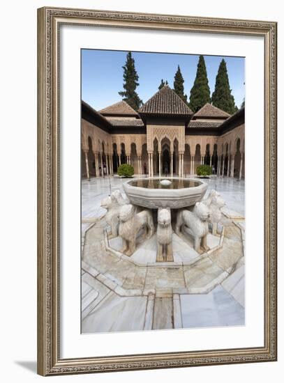 Court of the Lions, Alhambra, Granada, Province of Granada, Andalusia, Spain-Michael Snell-Framed Photographic Print