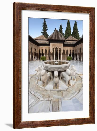 Court of the Lions, Alhambra, Granada, Province of Granada, Andalusia, Spain-Michael Snell-Framed Photographic Print