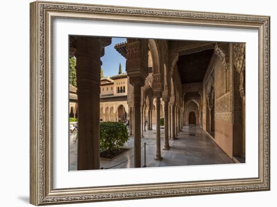 Court of the Lions, Alhambra, Granada, Province of Granada, Andalusia, Spain-Michael Snell-Framed Photographic Print