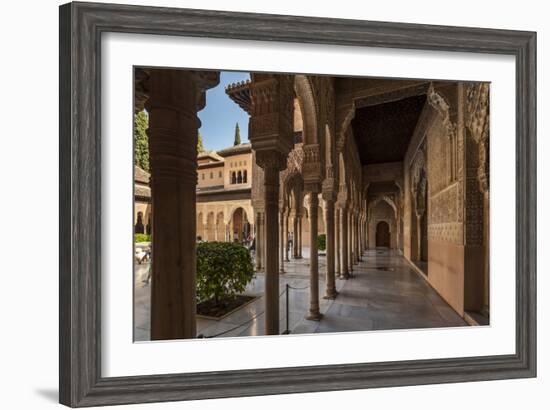 Court of the Lions, Alhambra, Granada, Province of Granada, Andalusia, Spain-Michael Snell-Framed Photographic Print