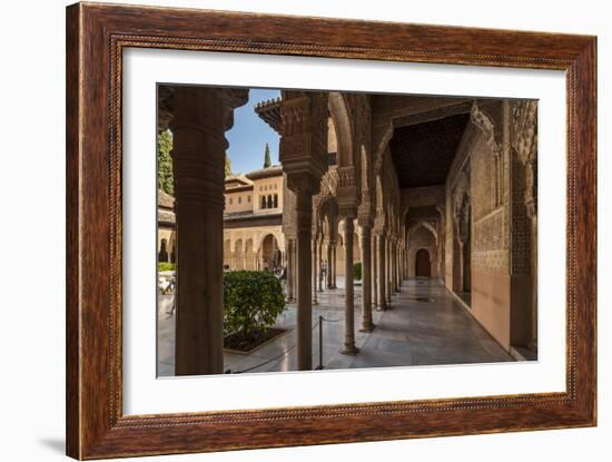 Court of the Lions, Alhambra, Granada, Province of Granada, Andalusia, Spain-Michael Snell-Framed Photographic Print