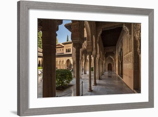 Court of the Lions, Alhambra, Granada, Province of Granada, Andalusia, Spain-Michael Snell-Framed Photographic Print