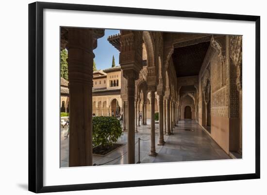 Court of the Lions, Alhambra, Granada, Province of Granada, Andalusia, Spain-Michael Snell-Framed Photographic Print