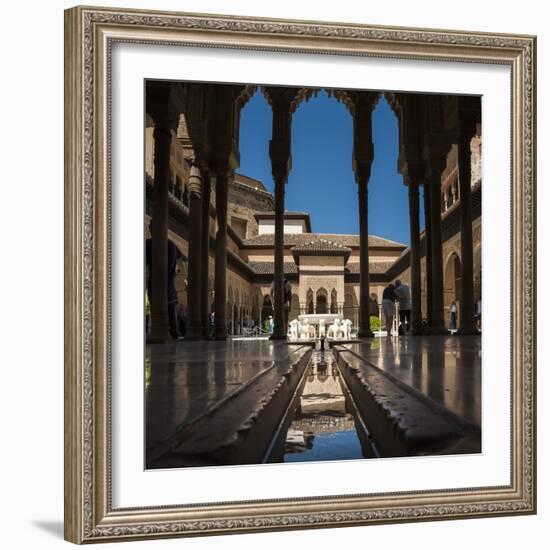 Court of the Lions, Alhambra, Granada, Province of Granada, Andalusia, Spain-Michael Snell-Framed Photographic Print
